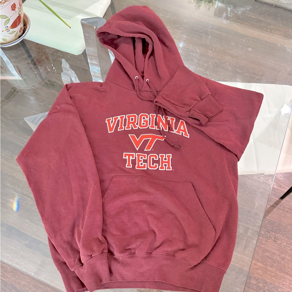 Virginia Tech VT Hokies Hooded Sweatshirt Sz S